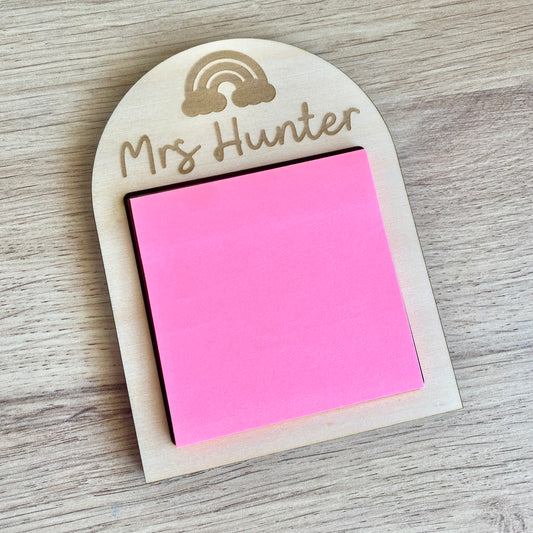 Sticky note holder- rainbow design