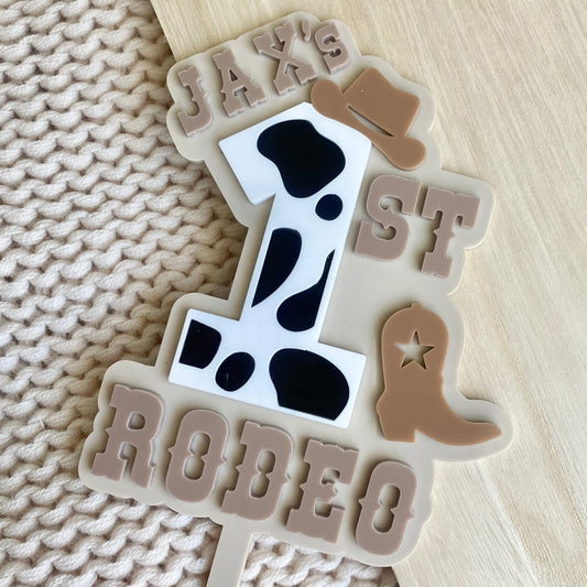 First Rodeo cake topper
