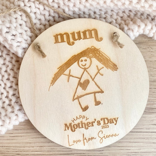 Child's drawing plaque
