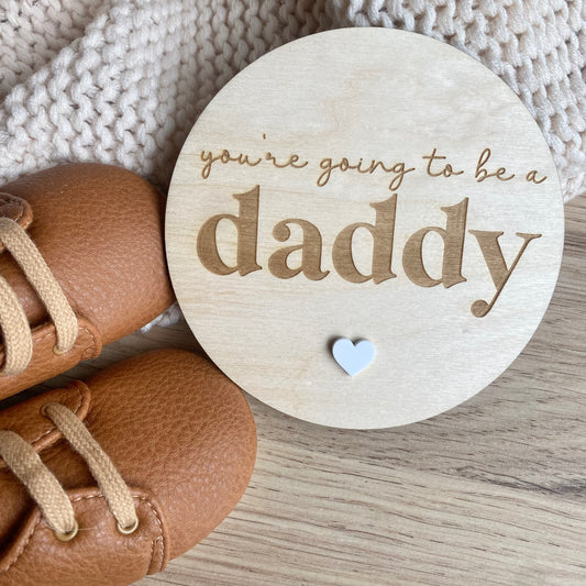 You’re going to be a daddy announcement plaque