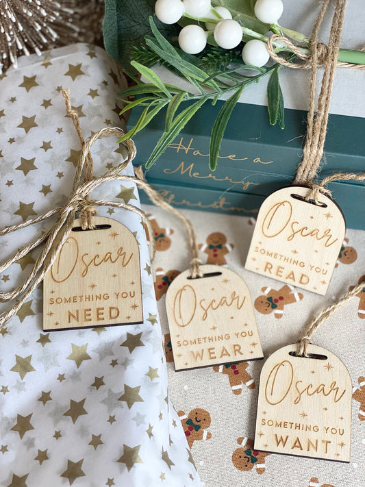 Something you want/ need/ wear/ read tags- PERSONALISED