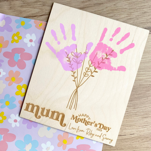Mother’s Day handprint plaque set