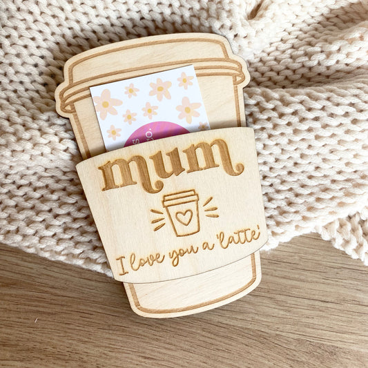 I love you a latte- coffee voucher holder